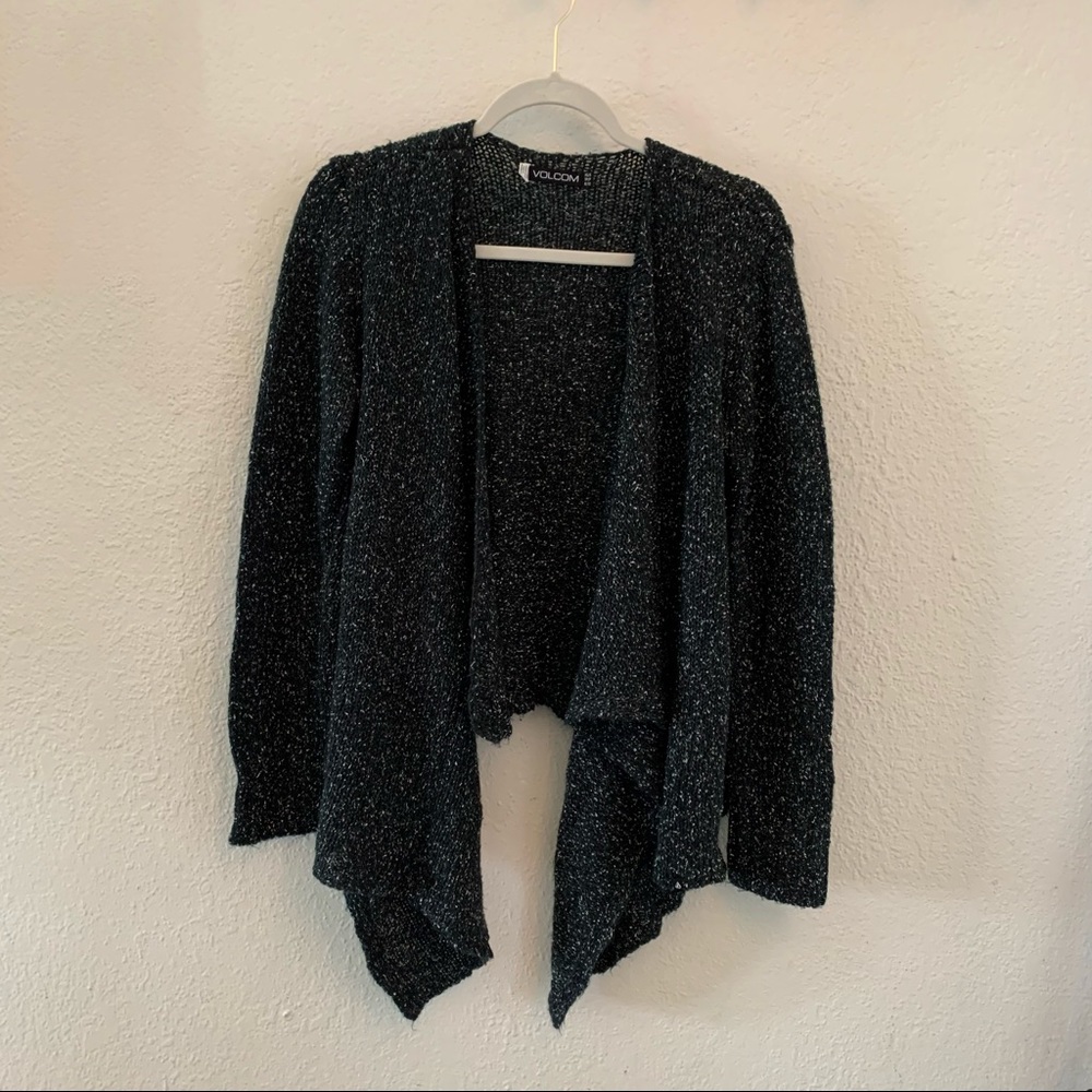 Grey / black waterfall sweater